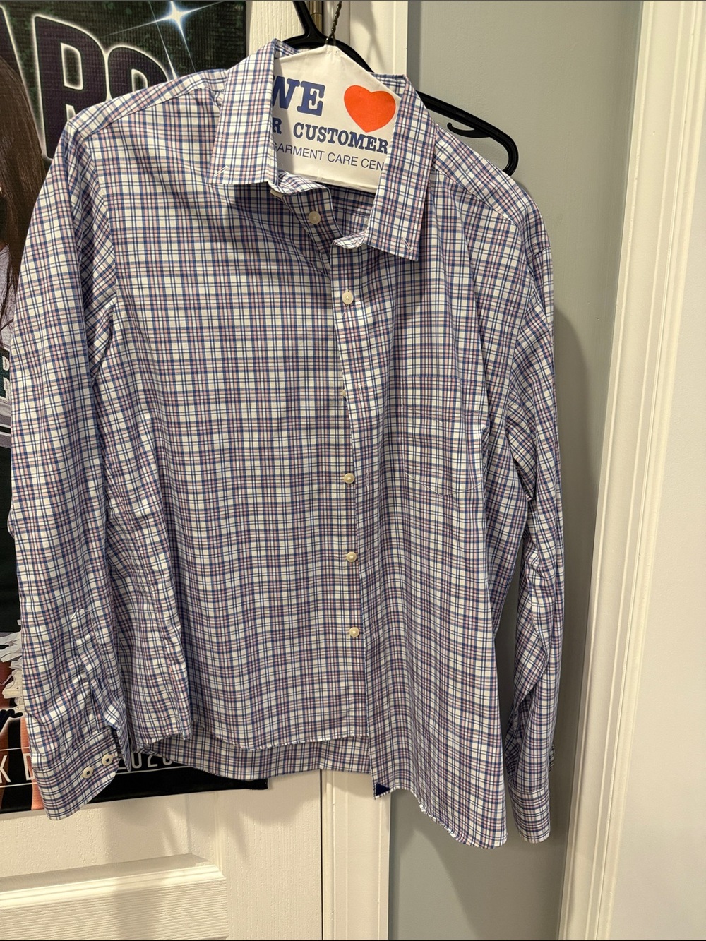 UNTUCKit Men’s Blue & Purple Plaid Button-Down Shirt